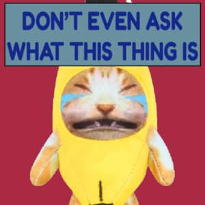 Crying Banana Cat Keychain