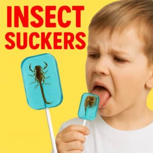 Lollipops with real insects inside