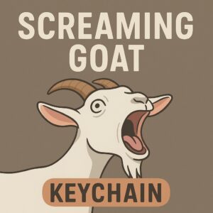 Screaming Goat Keychain