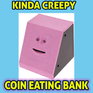 Creepy Coin Eating Bank Button Funny Savings Bank