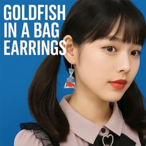 Goldfish In A Bag Earrings